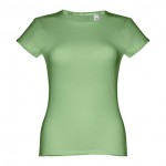 Damen-T-Shirts aus Baumwolle bedrucken Farbe smaragdgrün
