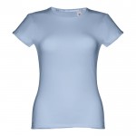 Damen-T-Shirts aus Baumwolle bedrucken Farbe hellblau