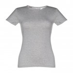 Damen-T-Shirts aus Baumwolle bedrucken Farbe grau
