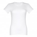Taillierte Dame-T-Shirts mit Siebdruck Farbe weiß