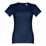 Taillierte Dame-T-Shirts mit Siebdruck Farbe blau