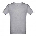Günstige T-Shirts aus Baumwolle mit Siebdruck Farbe grau mamoriert