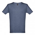 Günstige T-Shirts aus Baumwolle mit Siebdruck Farbe blau mamoriert