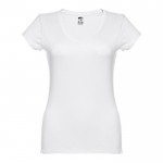 T-Shirts mit V-Ausschnitt für Damen Farbe weiß