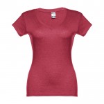 T-Shirts mit V-Ausschnitt für Damen Farbe marmorrot