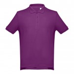 Polohemden mit aufgesticktem Logo Baumwolle 195 g/m2 Farbe violett