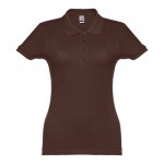 Damen-Polohemden Baumwolle 195 g/m2 Farbe braun