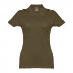 Damen-Polohemden Baumwolle 195 g/m2 Farbe militärgrün