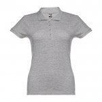 Damen-Polohemden Baumwolle 195 g/m2 Farbe grau