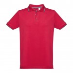 Poloshirt aus Baumwolle 210 g/m2 bedrucken Farbe rot