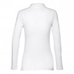 Langarmige Polo Shirts für Damen 210 g/m2 Farbe weiß zweite Ansicht