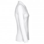 Langarmige Polo Shirts für Damen 210 g/m2 Farbe weiß dritte Ansicht
