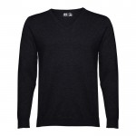 Sweatshirt mit V-Ausschnitt 220 g/m2 Farbe Schwarz