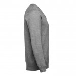 Sweatshirt mit V-Ausschnitt 220 g/m2 Farbe Grau mamoriert vierte Ansicht