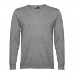 Sweatshirt mit V-Ausschnitt 220 g/m2 Farbe Grau mamoriert