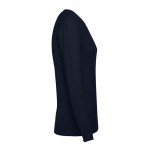 Sweatshirt mit V-Ausschnitt 220 g/m2 Farbe Marineblau vierte Ansicht