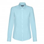Hemd für Damen aus Baumwolle und Polyester 130 g/m2 Farbe hellblau