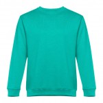 Sweatshirt Polyester und Baumwolle 300 g/m2 Farbe türkis