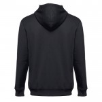 Sweatshirt mit Kapuze 320 g/m2 Siebdruck Farbe schwarz zweite Ansicht