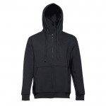 Sweatshirt mit Kapuze 320 g/m2 Siebdruck Farbe schwarz vierte Ansicht