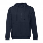 Sweatshirt mit Kapuze 320 g/m2 Siebdruck Farbe marineblau vierte Ansicht