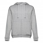 Sweatshirt mit Kapuze 320 g/m2 Siebdruck Farbe grau vierte Ansicht