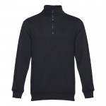 Sweatshirts 1/4 Reißverschluss als Werbeartikel Farbe schwarz