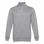 Sweatshirts 1/4 Reißverschluss als Werbeartikel Farbe grau