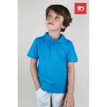 Polohemden für Kinder 195 g/m2 Werbeartikel Farbe cyan-blau Lifestyle-Bild