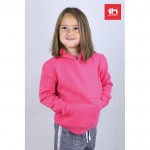 Kinder-Sweatshirt 320 g/m2 bedrucken Farbe pink Lifestyle-Bild