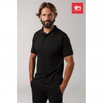 Polo Shirts Baumwolle und Polyester 200 g/m2 bedrucken Farbe schwarz Lifestyle-Bild