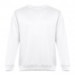 Sweatshirt Polyester und Baumwolle 300 g/m2 Farbe weiß