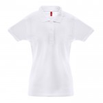 Poloshirt aus Baumwolle und Polyester 200 g/m2 Farbe Weiß zweite Ansicht