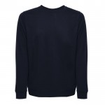 Pullover in italienischem Fleece 240 g/m2 Farbe Marineblau zweite Ansicht