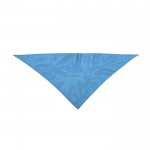 Klassischer dreieckiger Polyesterschal in leuchtenden Farben farbe hellblau erste Ansicht