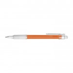 Kugelschreiber mit rutschfestem Gummi Farbe Orange zweite Ansicht