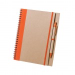 Bedruckte Notizbücher mit Ringen Farbe orange erste Ansicht