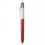 Vierfarbige Kugelschreiber mit Logo Farbe Rot