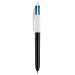 Vierfarbiger Kugelschreiber Farbe Weiß/Schwarz