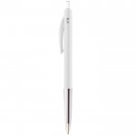 BIC-Kugelschreiber mit bedrucktem Druckknopf Farbe Weiß
