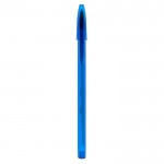 Kugelschreiber mit Abdeckung im Siebdruckverfahren Farbe Blau