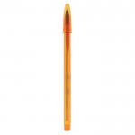 Kugelschreiber mit Abdeckung im Siebdruckverfahren Farbe Orange