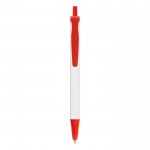 Kugelschreiber mit rundem Aufdruck Farbe Rot