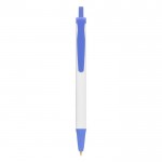 Kugelschreiber mit rundem Aufdruck Farbe Blau