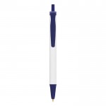 Kugelschreiber mit rundem Aufdruck Farbe Marineblau