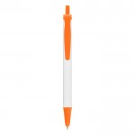 Kugelschreiber mit rundem Aufdruck Farbe Orange
