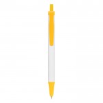 Kugelschreiber mit rundem Aufdruck Farbe Gelb