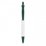 Kugelschreiber mit rundem Aufdruck Farbe Dunkelgrün