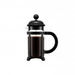 Kleine Kaffeekanne aus Borosilikatglas bedrucken Farbe Schwarz