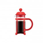 Kleine Kaffeekanne aus Borosilikatglas bedrucken Farbe Rot